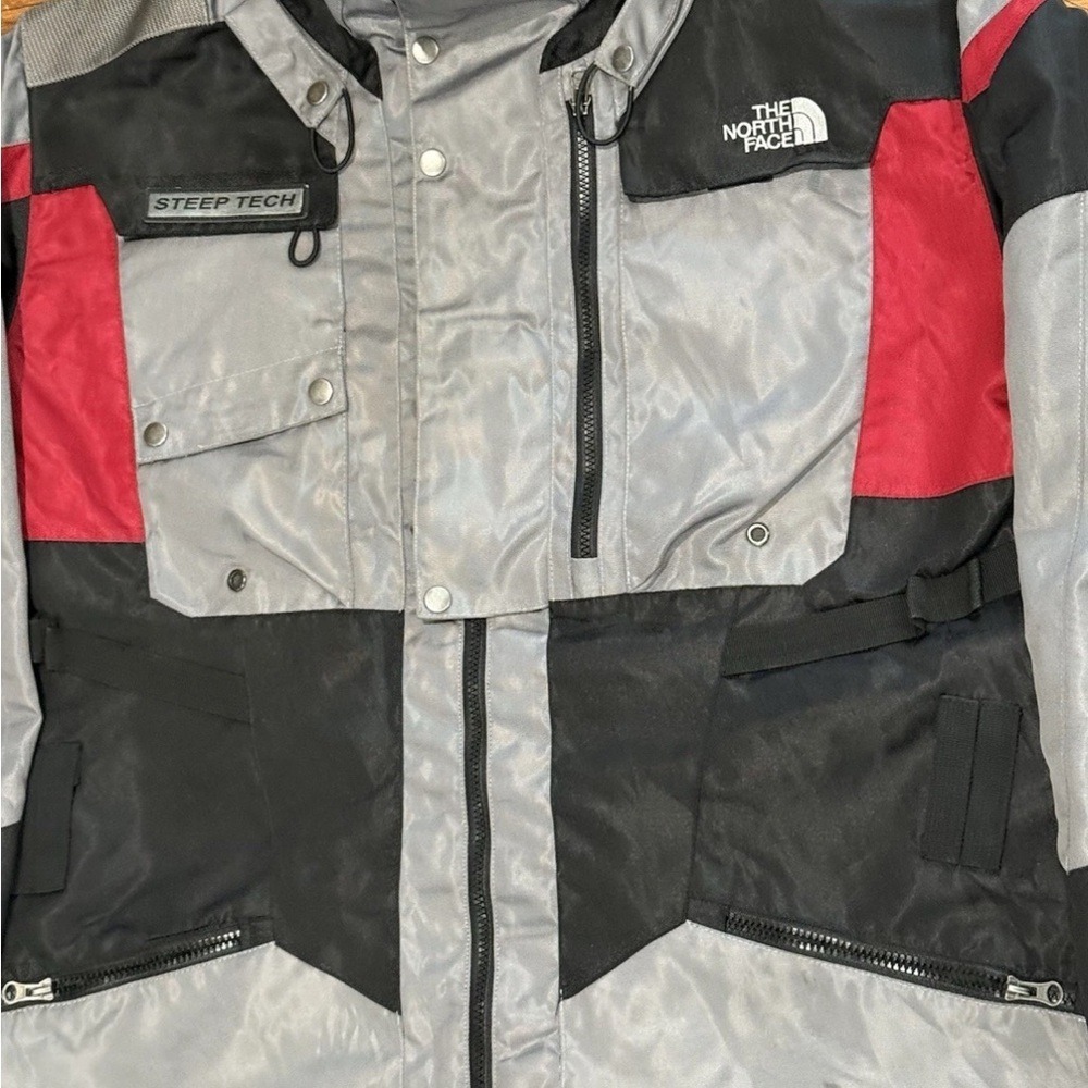 North Face Jacket Men's XL Steep Tech Red & Black Skiing Hiking Coat Industrial - Picture 2 of 4